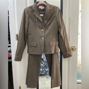 New Without Tags. Calvin Klein Taupe Pantsuit